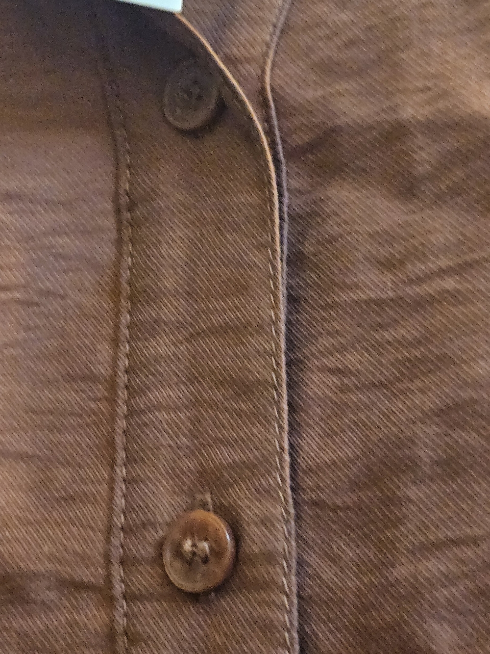 LOFT Rust-Colored Button-Front Collared Women's Top - Picture 4 of 7